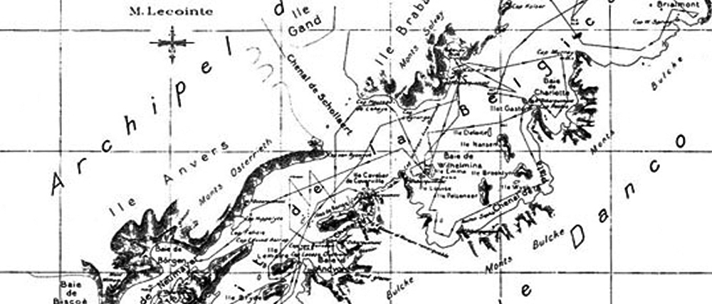 Belgica drifting in Antarctica